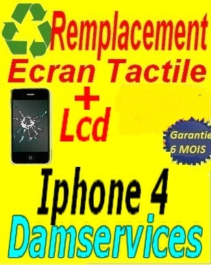 remplacement lcd +tactile iphone 4